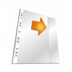 DURABLE 2664 19 PUNCHED POCKETS A4 - OPEN AT OUTER EDGE  - 5 PCS